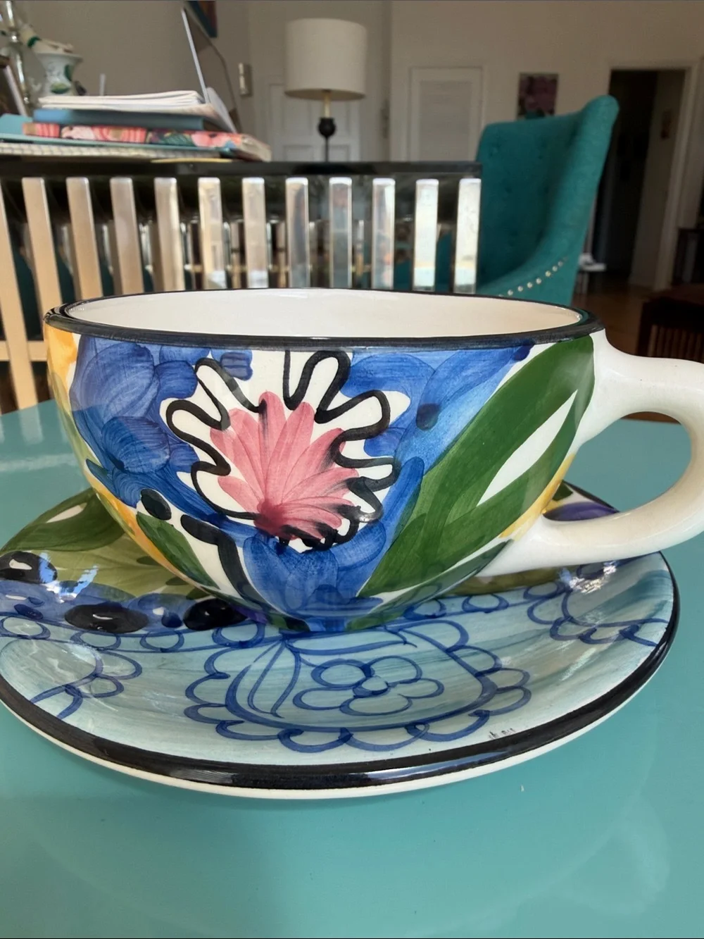 Crate&Barrel colorful hand